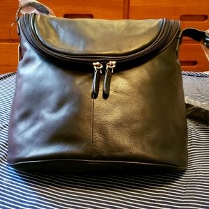 MaxxNewYork black leather bag.